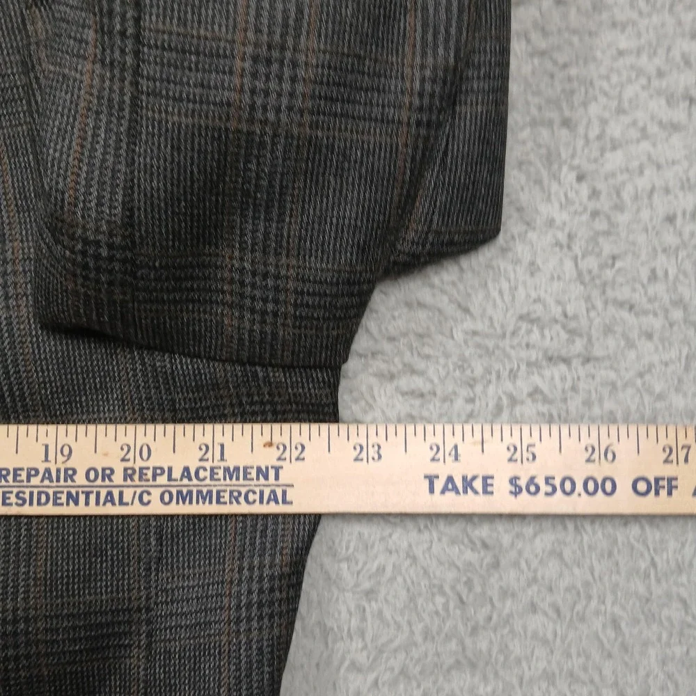Tommy Hilfiger Blazer Mens 42R Gray Wool Glen Plaid Sport Coat Notch Lapel Lined